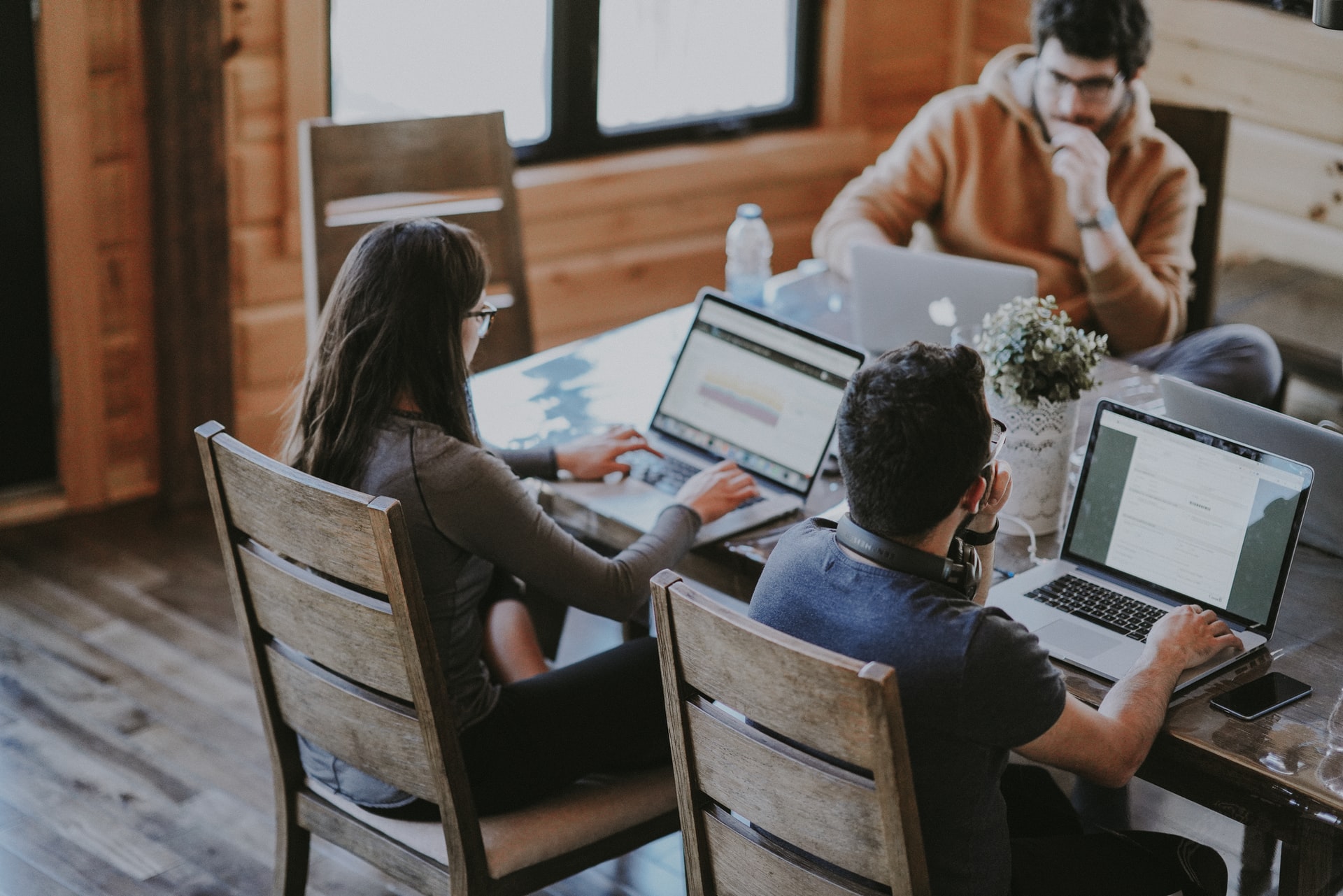 people working at desk