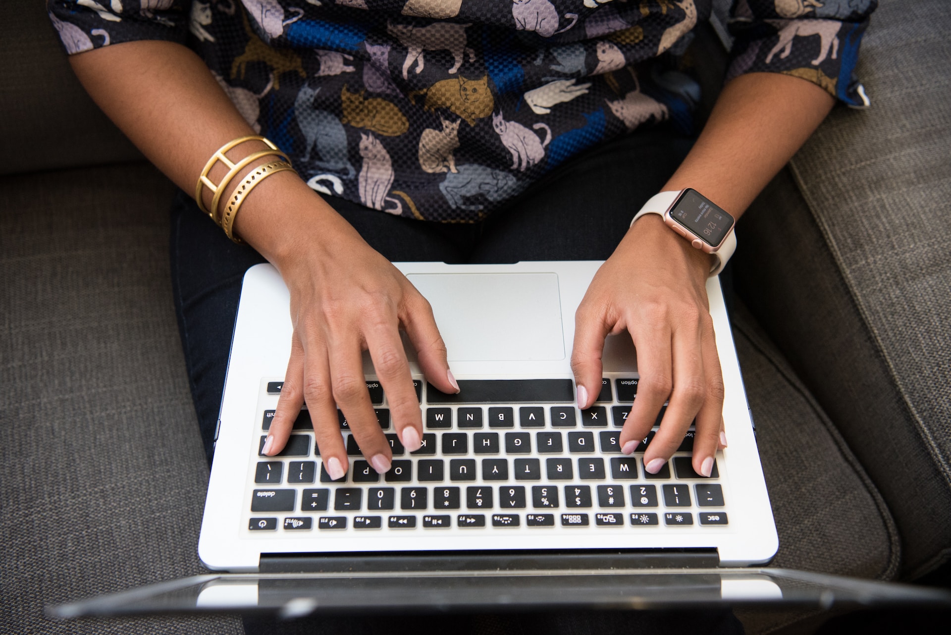 lady using a laptop